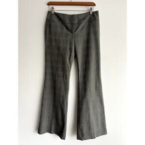 Express Design Studio Y2K Low Rise Flare Gray Plaid Check Trouser Pants (size 2)